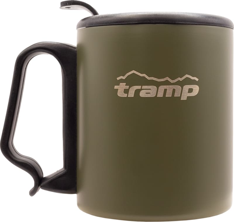 Термокухоль Tramp з поїлкою і защіпкою 0,35 л, Олива – фото 1