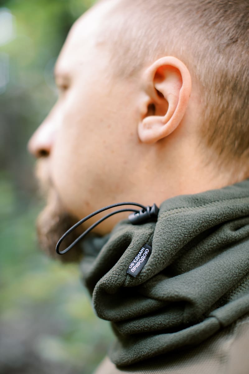 Пов'язка флісова Tribe Neck Warmer з затяжкою, – Олива – фото 4
