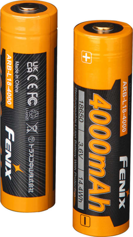 Акумулятор 18650 Fenix (4000 mAh) ARB-L18-4000 — Помаранчевий — фото 2