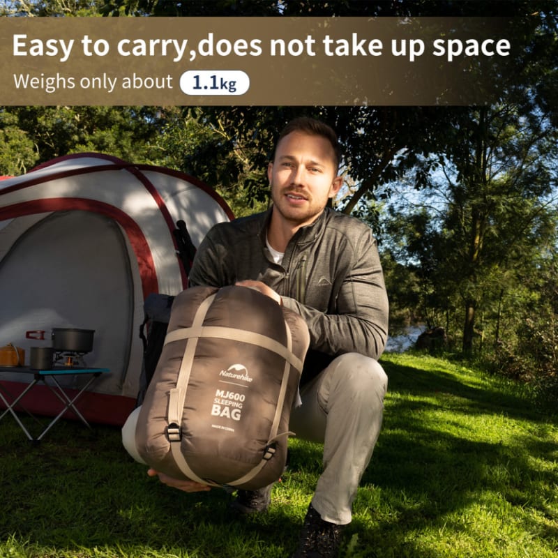 Спальник з капюшоном Naturehike MJ600 CNK2300SD014 — Коричневий — фото 3