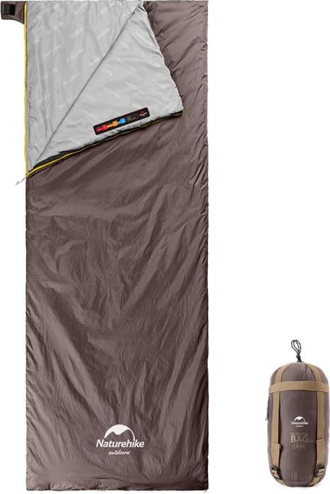 Спальник надлегкий Naturehike Summer LW180 NH21MSD09 — Коричневий (Лівий) — фото 1