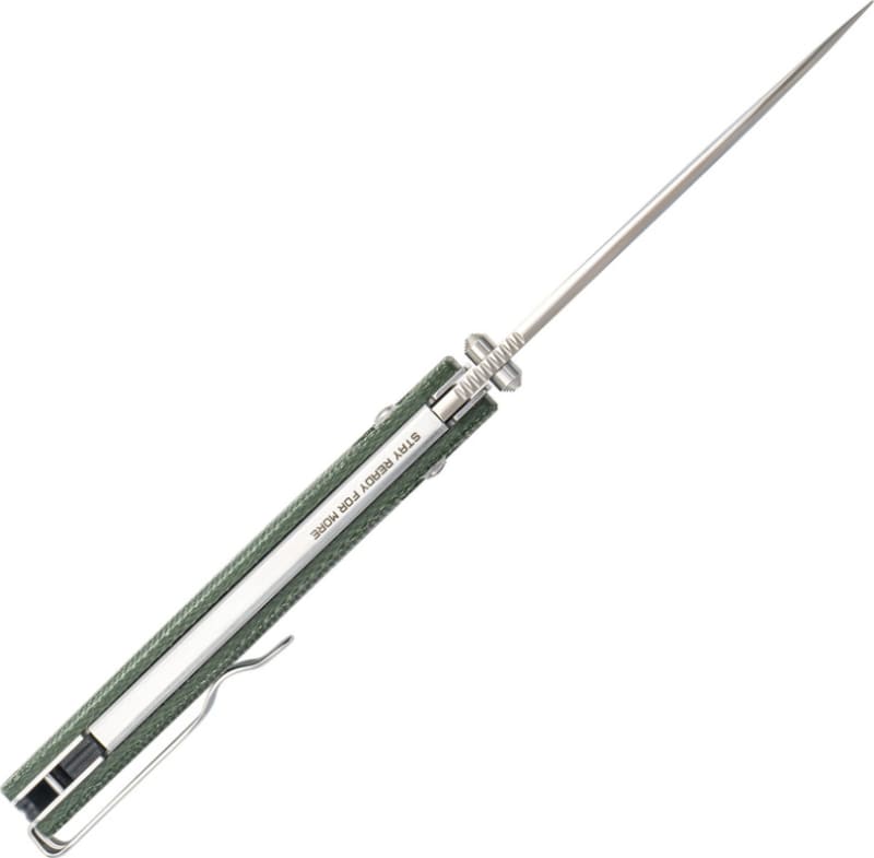 Ніж складаний SRM Terrier 258L, рукоятка з мікарти, зелений – фото 6