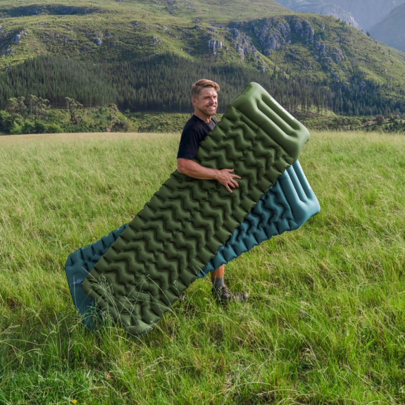 Матрац туристичний надувний двомісний Naturehike CNK2550WS019, 200 × 125 × 6.5 см, синій, для кемпінгу із мішком для надування — фото 5