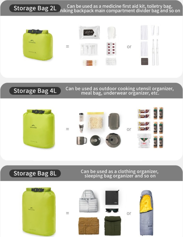 Гермомішок Naturehike CNK2550XB012, 2 л – Жовтий – фото 5
