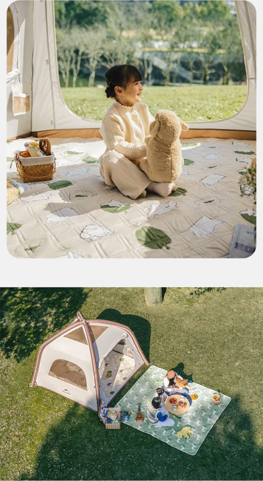 Килимок для пікніка Naturehike CNK2350WS010 210 × 240 см Light Green Print – Зелений — фото 4