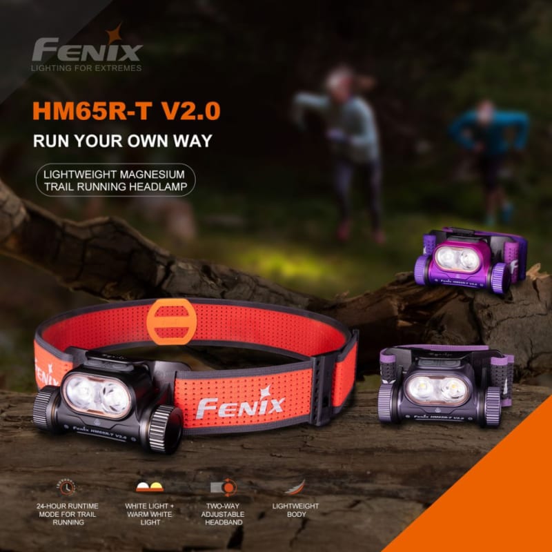 Ліхтар налобний Fenix HM65R-T V2.0 темно-фіолетовий — фото 5