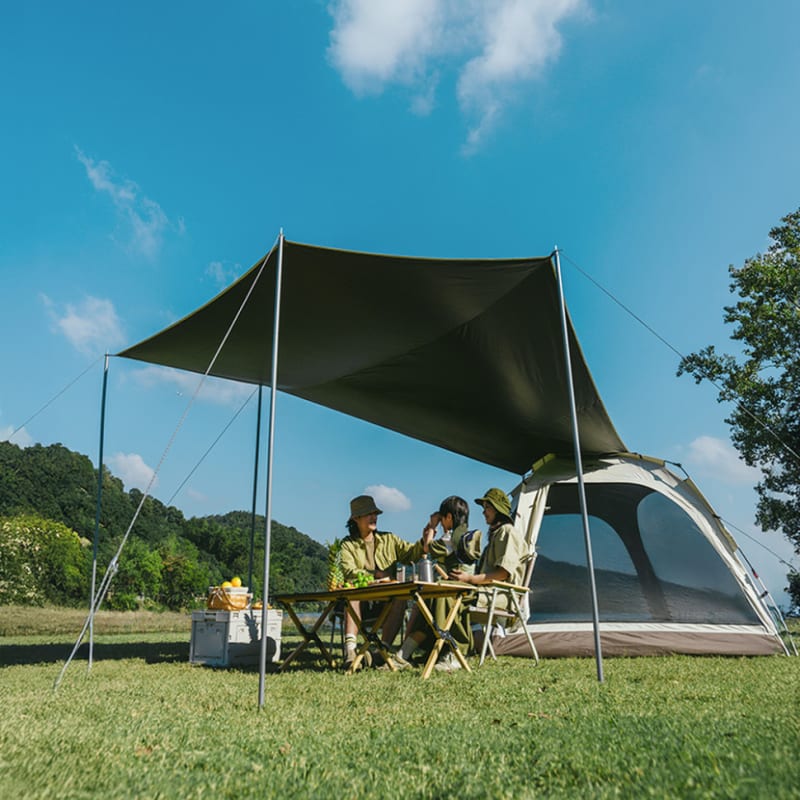 Намет тримісний автоматичний із тентом Naturehike Ango CNK2550WS010, L — Коричневий — фото 5