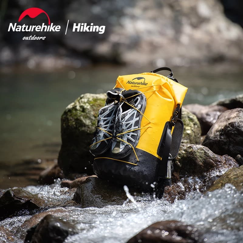Рюкзак водонепроникний Naturehike NH21FSB04, бежевий, 30 л – Хакі — фото 4