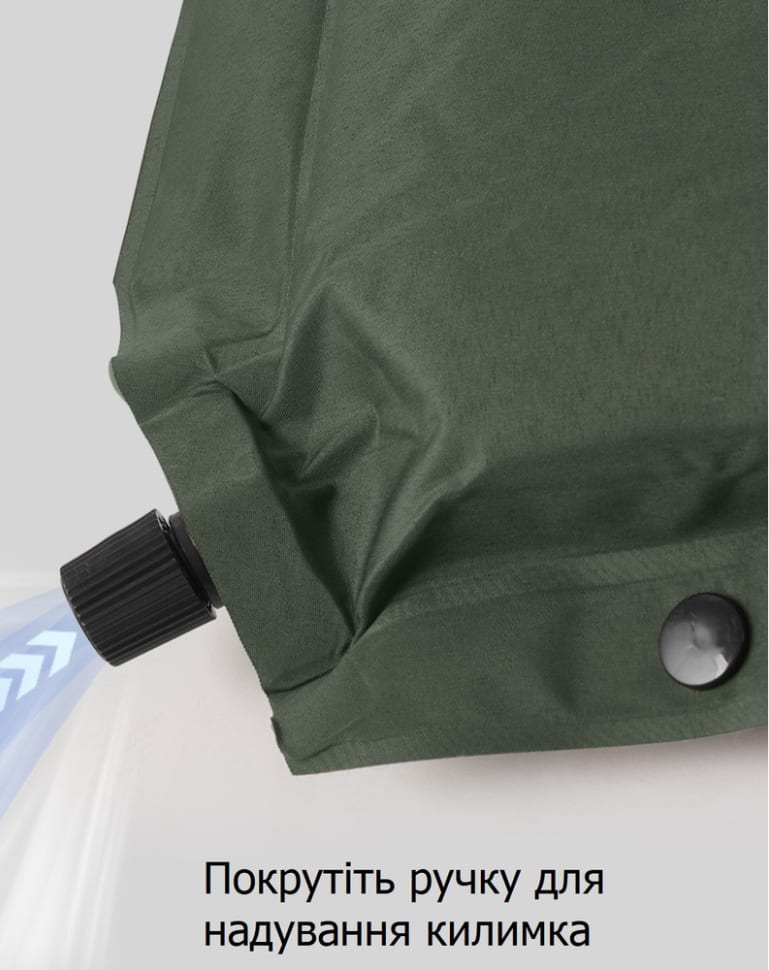Самонадувний матрац Naturehike CNK2450WS020 з подушкою 200 × 63 × 10 см темно-зелений – Темно-Зеленый — фото 6
