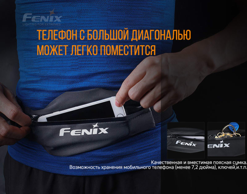 Поясна сумка Fenix AFB-10 чорна — Чорний — фото 5
