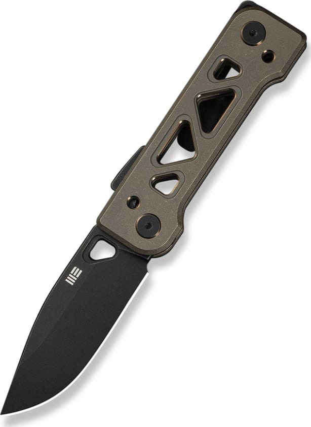 Ніж складаний We Knife Tyro, рукоятка з титану, чорний – фото 2