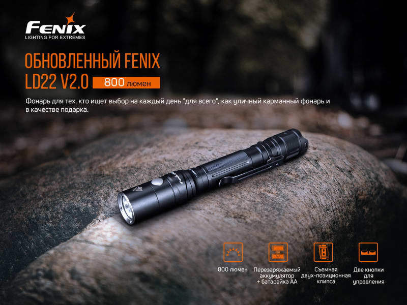 Ліхтар ручний Fenix LD22 V2.0 — Чорний — фото 6