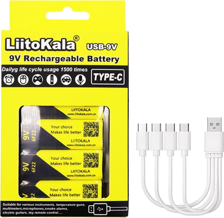 Набір акумуляторів LiitoKala Lii-USB-9V – фото 4
