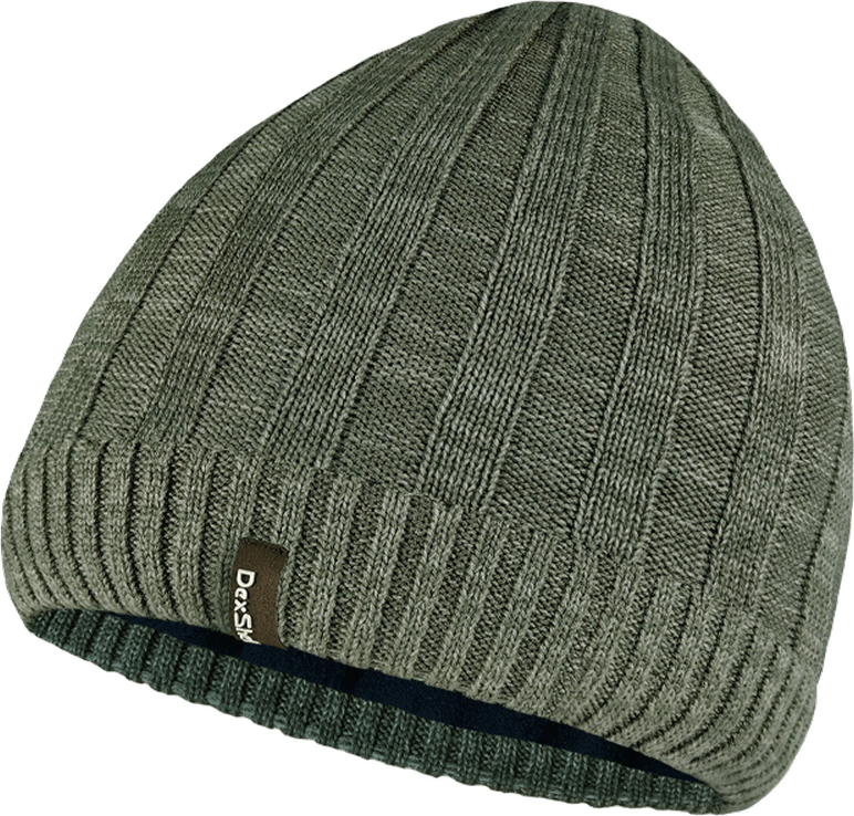 Водонепроникна шапка Dexshell Heathered Rib Knit Beanie Хакі – фото 1