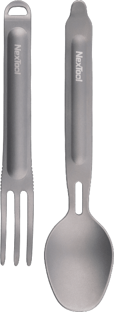Набір столових приборів NexTool Outdoor Spoon Fork, сірий – фото 2