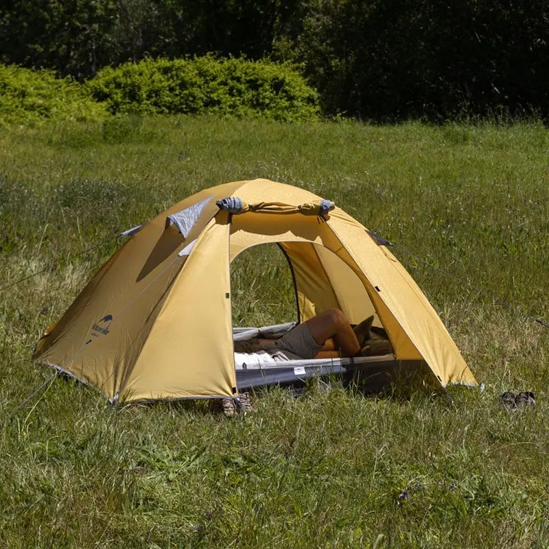 Намет тримісний Naturehike P-Series 210T/65D жовтий – фото 6