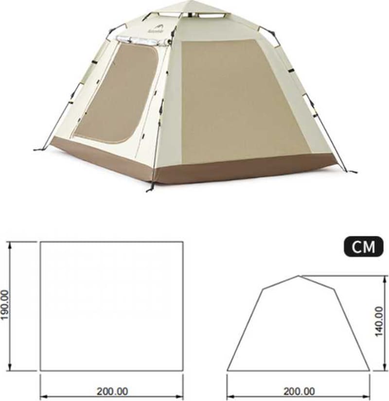 Тент для кемпінгу Naturehike CNK2450WS021 — Бежевий — фото 2