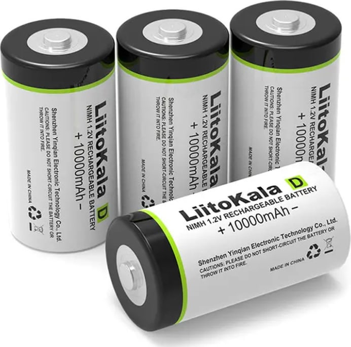 Акумулятор LiitoKala D на 10000мАгод 1.2V — Чорний, Білий — фото 2
