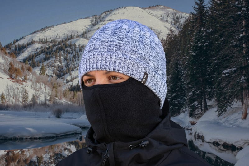 Водонепроникна шапка Dexshell Heathered Rib Knit Beanie Білий-Сірий – фото 2