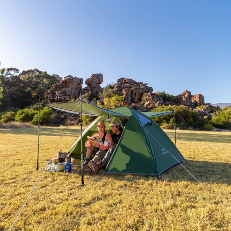 Намет тримісний Naturehike Bleik Type B з навісом, Зелений – фото 2