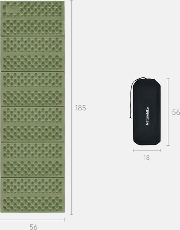 Килимок складний IXPE Naturehike CNK2550WS030, алюмінієва плівка, 18 мм, медово-золотий — Жовтий — фото 4