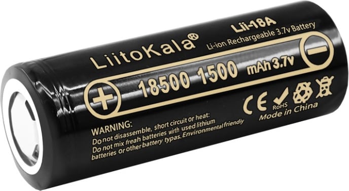 Акумулятор LiitoKala Lii-18A 18500, 1500 мА·год – фото 1