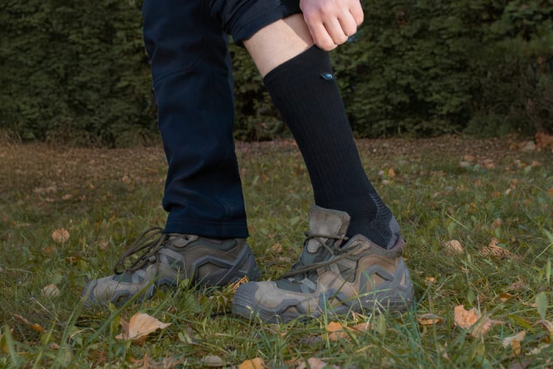 Шкарпетки Dexshell Terrain Walking 2.0 Socks чорно-сірі розмір XL, чорний, сірий – фото 3