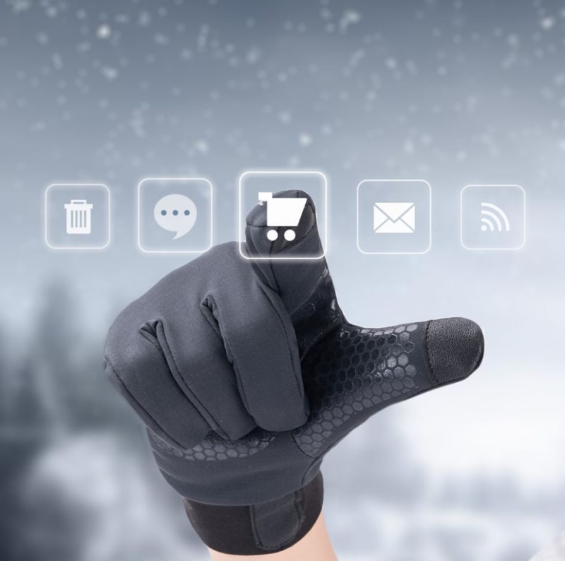 Вологозахисні рукавички Naturehike NH19S005-T, розмір XL — Темно-Блакитні — фото 3
