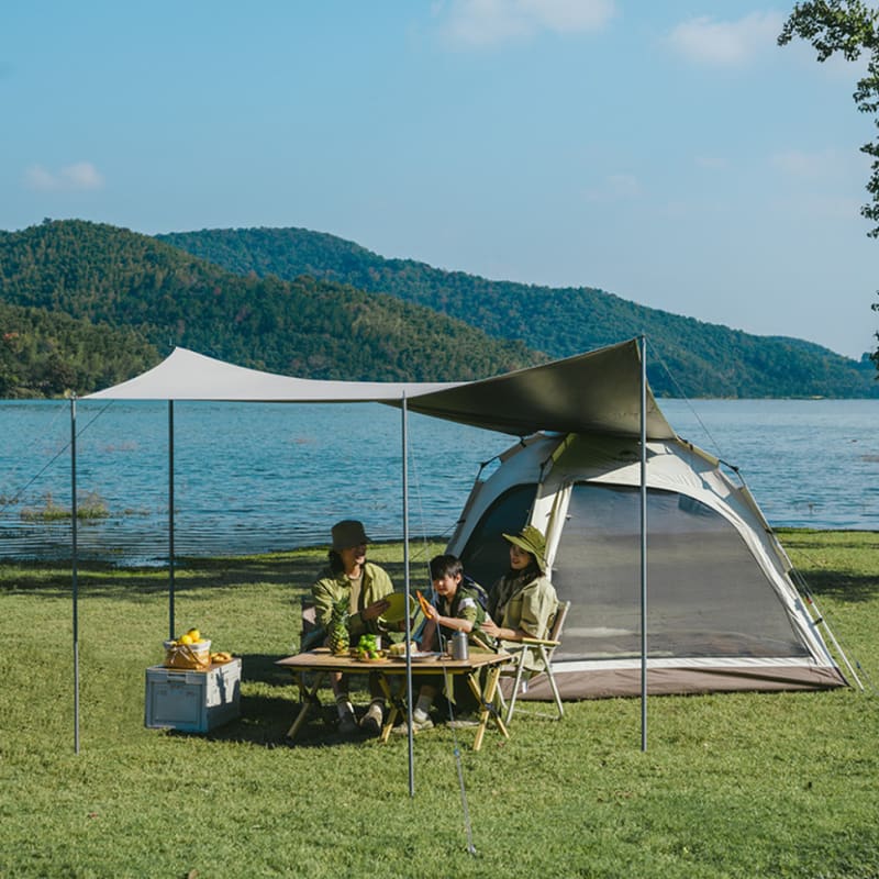 Намет чотиримісний із тентом автоматичний Naturehike Ango CNK2550WS010 — Сірий — фото 6
