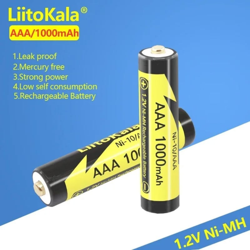 Акумулятор LiitoKala Ni-10/AAA 1.2V AAA 1000mAh battery — фото 3