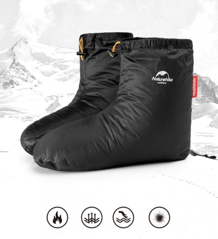 Чуні на гусячому пуху Naturehike NH18S023-T, розмір M, чорні — Чорний — фото 3