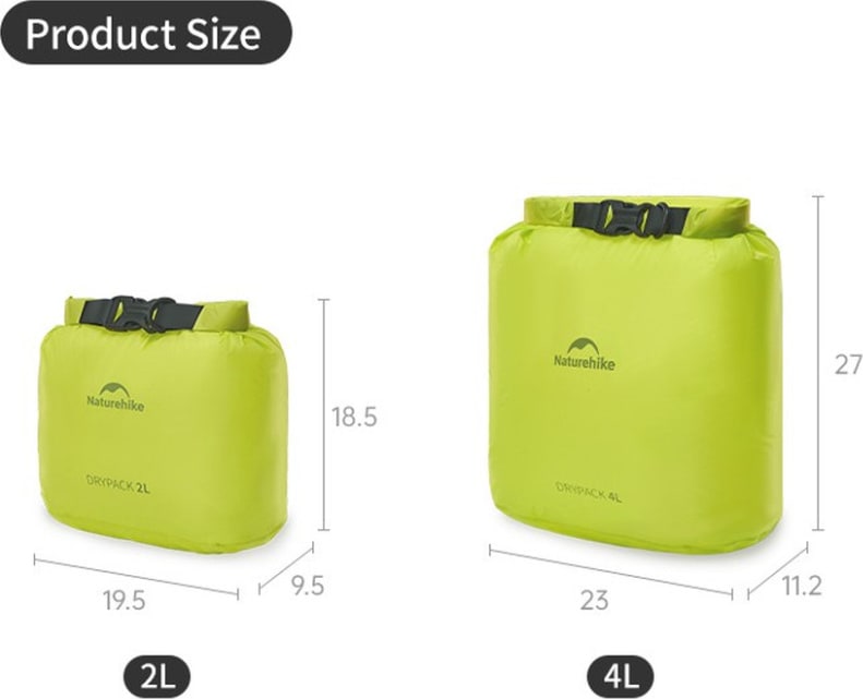 Гермомішок Naturehike CNK2550XB012, 2 л – Жовтий – фото 3