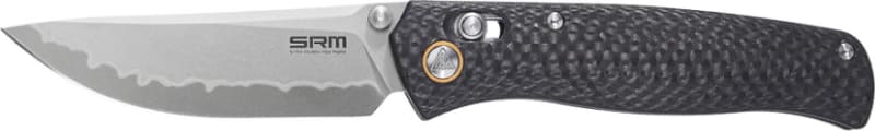 Ніж складаний SRM Medal 255L-CB2, рукоятка з карбону, чорний – фото 2