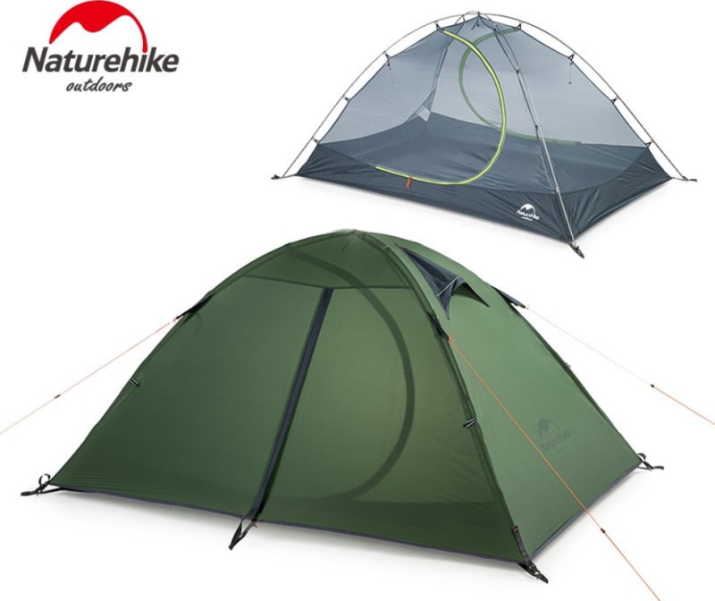 Намет двомісний ультралегкий Naturehike NH15Z006-P, темно-зелений — фото 4
