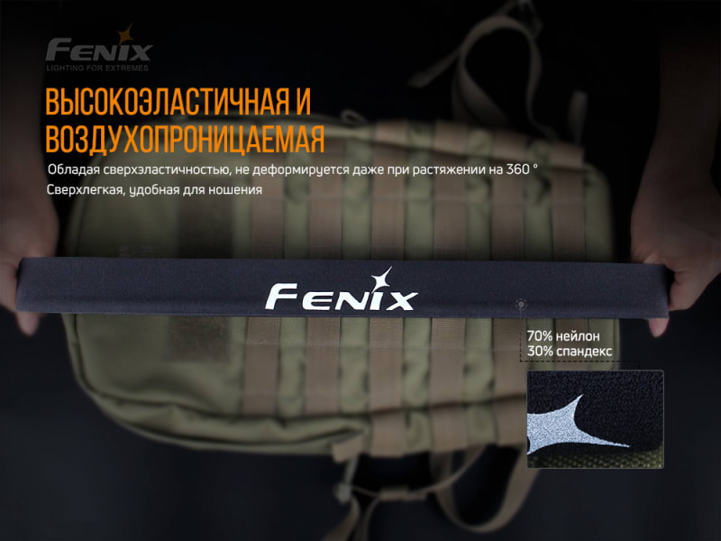 Пов'язка на голову Fenix AFH-10 сіра — Сірий — фото 4