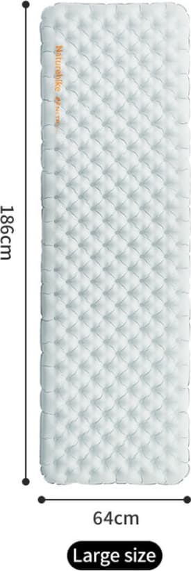 Матрац надувний одномісний UL Naturehike CNK2450WS012, 186 × 64 – Сірий — фото 2