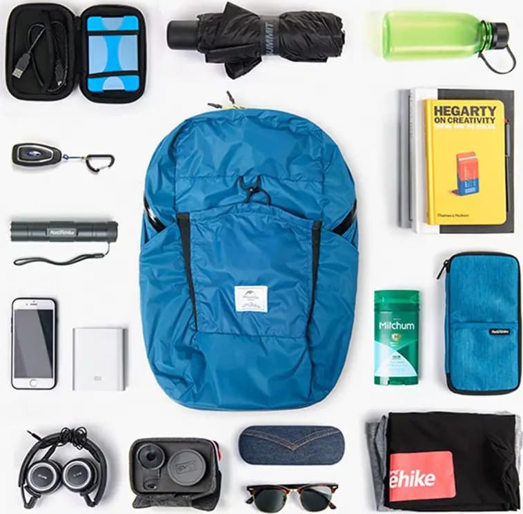Рюкзак компактний Naturehike Ultralight NH17A017-B — Блакитний — фото 3