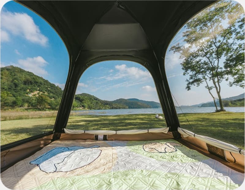 Намет чотиримісний із тентом автоматичний Naturehike Ango CNK2550WS010 — Сірий — фото 2