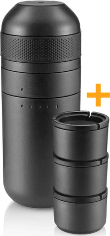 Набір аксесуарів Wacaco Minipresso Kit (резервуар 120 мл + 3 кошики), чорний – фото 1