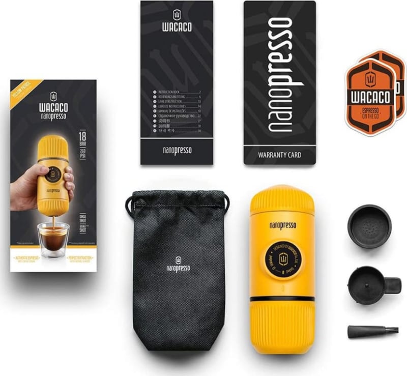 Портативна еспресо-кавоварка Wacaco Nanopresso Жовтий 80 мл – фото 5