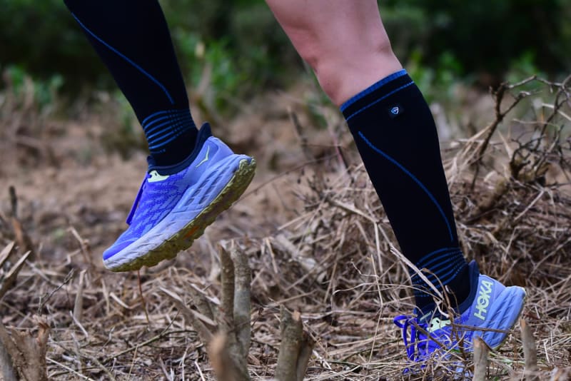 Водонепроникні шкарпетки DexShell Longlite Socks 2.0 блакитні смужки розмір M (39-42), чорний, блакитний – фото 5