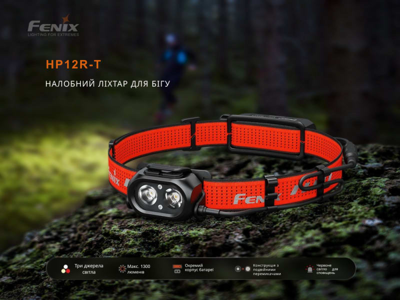 Ліхтар нал обний Fenix HP12R-TB — Чорний — фото 4