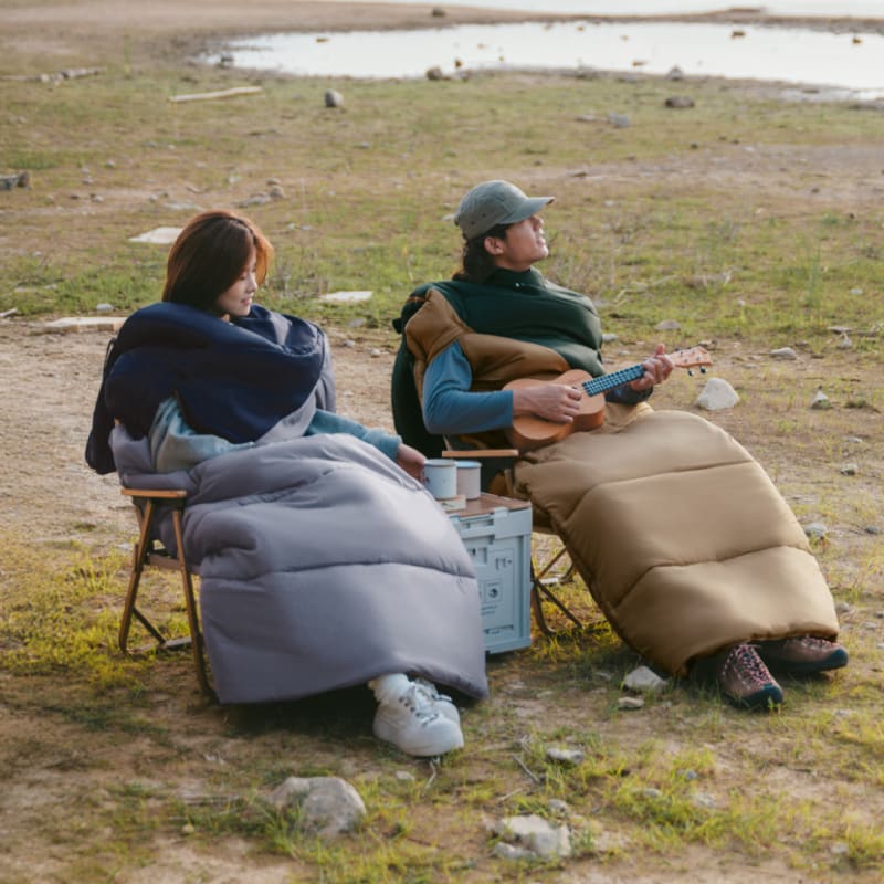 Спальник з капюшоном Naturehike Sunny Day PL02 U250 CNK2550WS028 коричнево-зелений — Коричневий (Правий) — фото 2