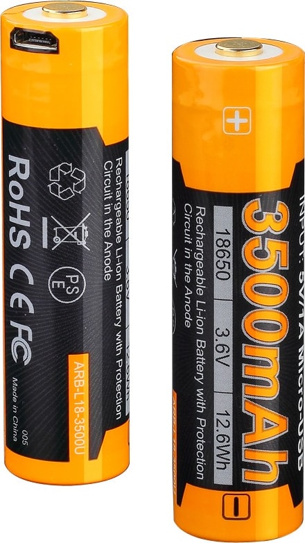 Акумулятор 18650 Fenix (3500 mAh) micro usb зарядка — фото 2