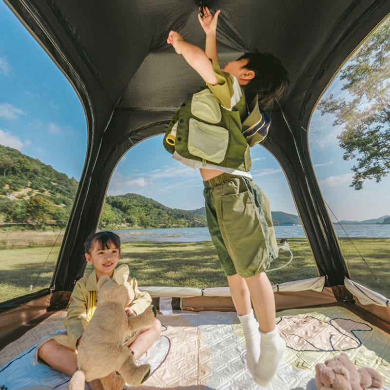 Намет тримісний автоматичний Naturehike Ango CNK2550WS010, S — Коричневий — фото 4