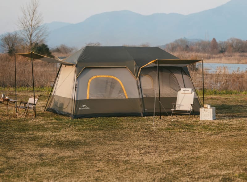 Намет шестимісний Naturehike Cape 8.4 CNK2450WS050 з швидким розкриттям, сіро-коричневий — фото 4
