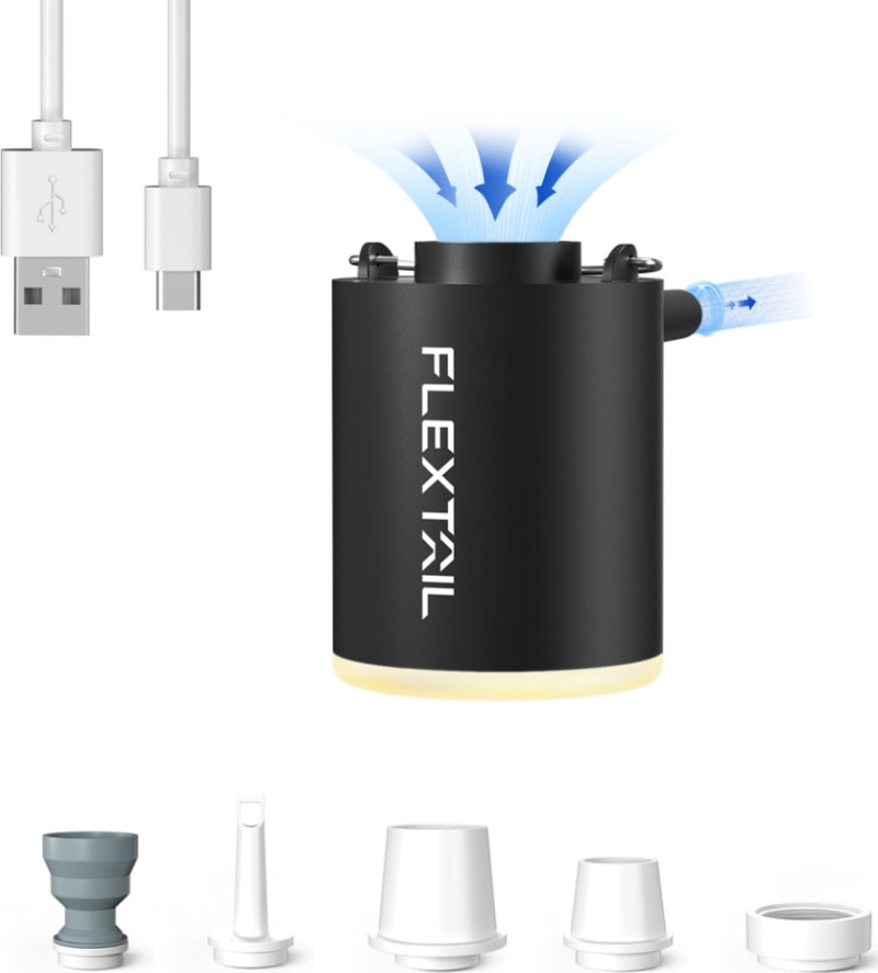Насос-ліхтар кемпінговий Flextail Tiny Pump Х — Чорний — фото 1