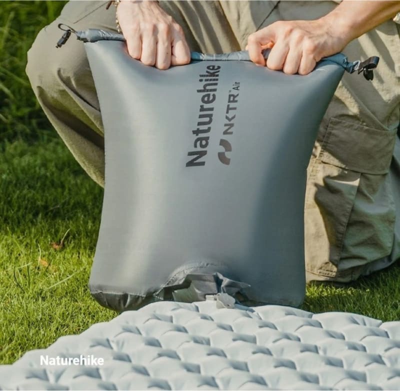 Гермомішок-насос універсальний Naturehike для надування матраців та подушок сірий (CNK2450PJ013) — фото 5