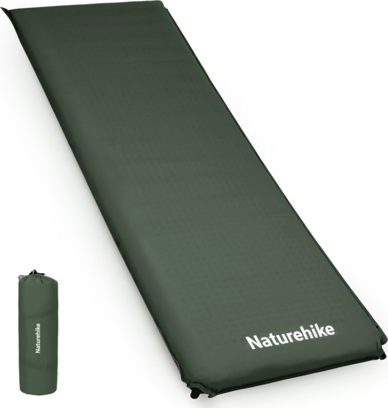 Матрац ортопедичний самонадувний одномісний Naturehike CNK2450WS020, 200 × 63 × 10 см, темно-зелений – Темно-Зеленый — фото 1