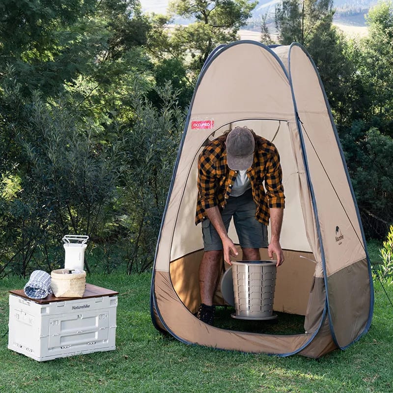 Душовий намет розкладний Naturehike NH17Z002-P — Коричневий — фото 6